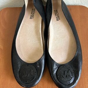 Michael Michael Kors Black Leather Flats